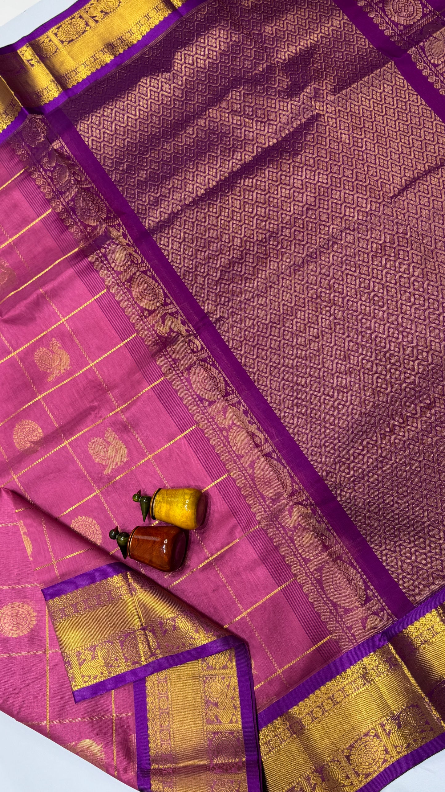 Mayil & Chakram Butta Pure Silk Cotton Saree