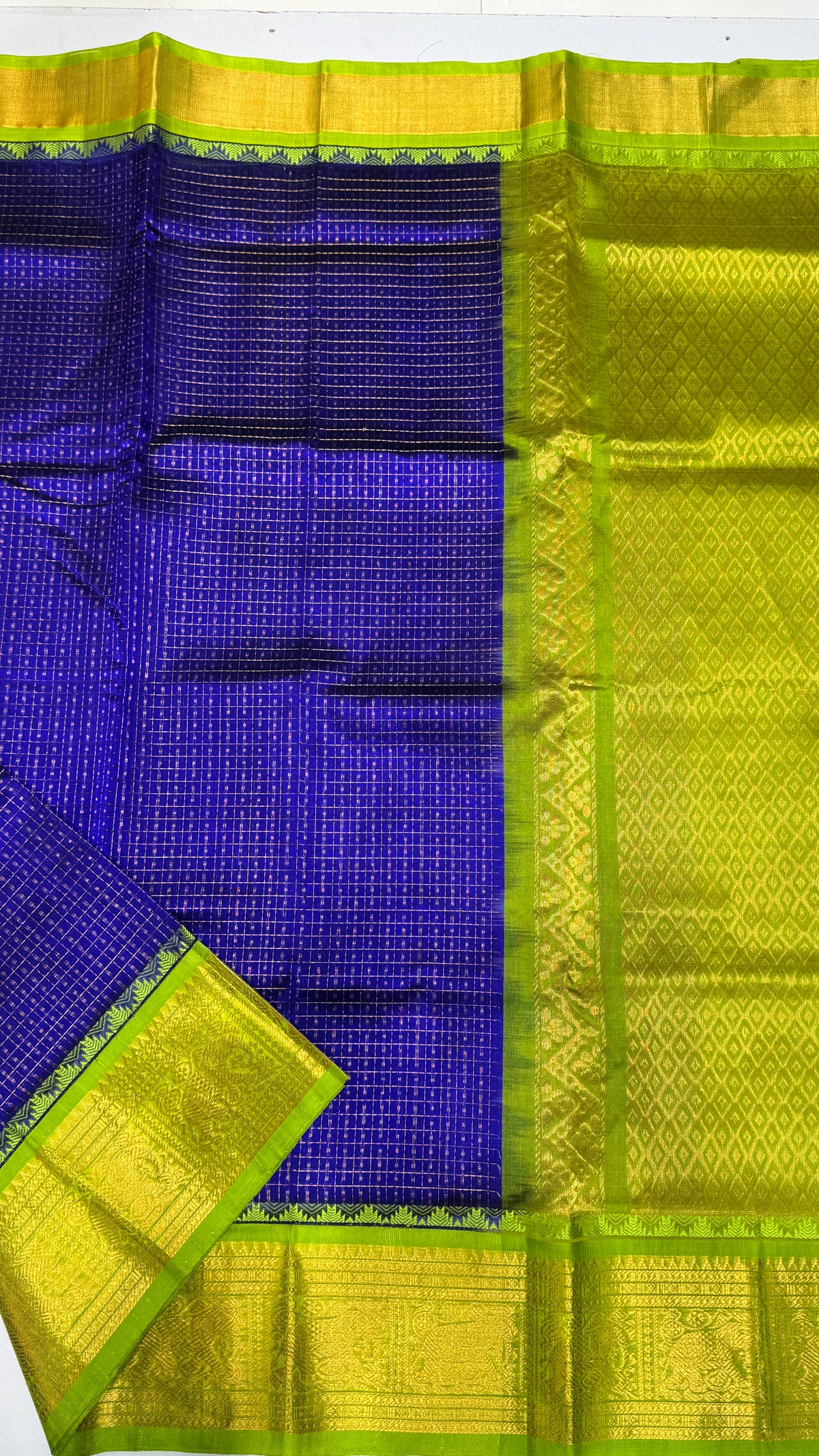Lakshadeepam Pure Silk Cotton Saree with Korvai Border