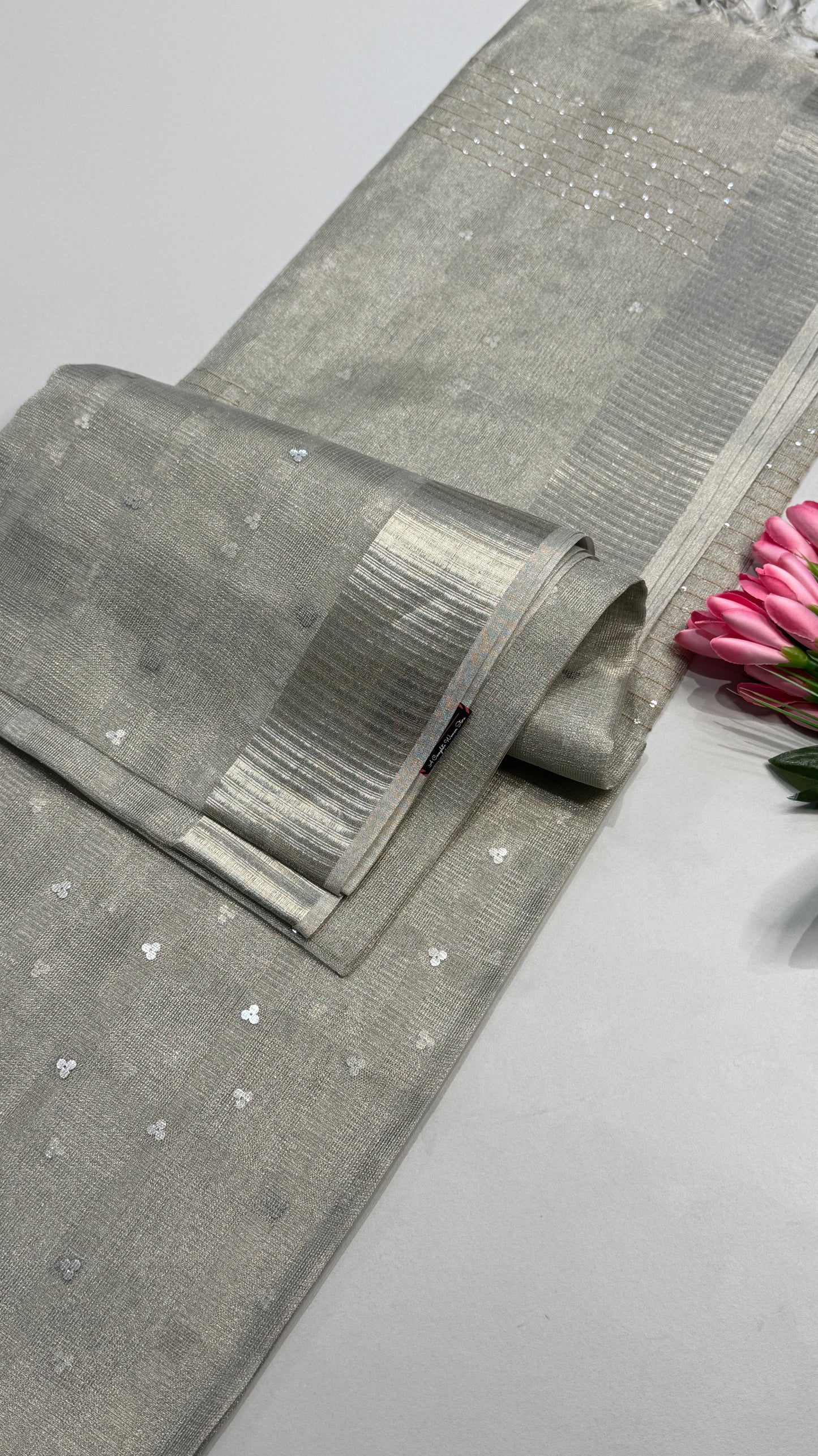 Tissue Silk Saree with Sequins work