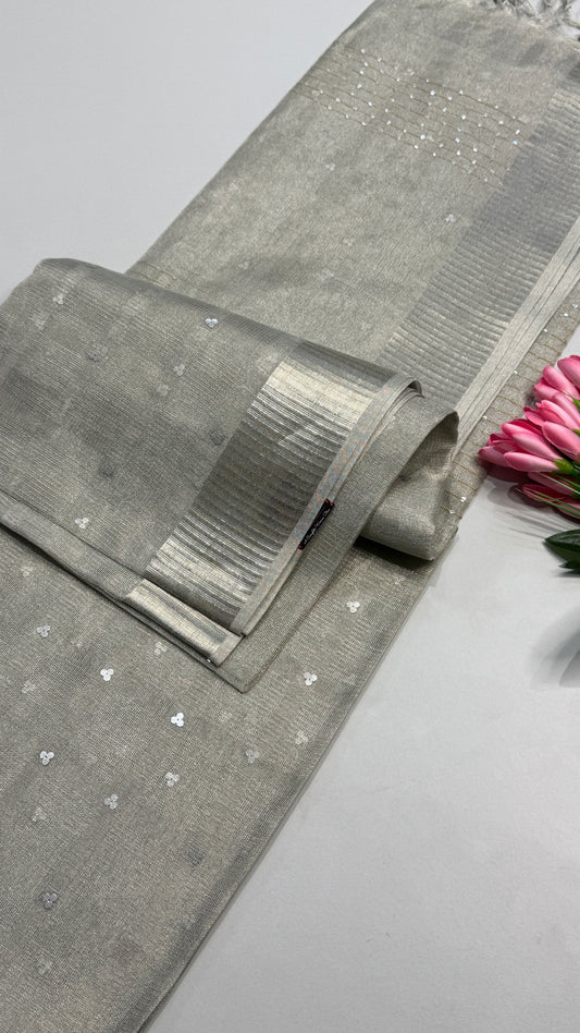 Tissue Silk Saree with Sequins work