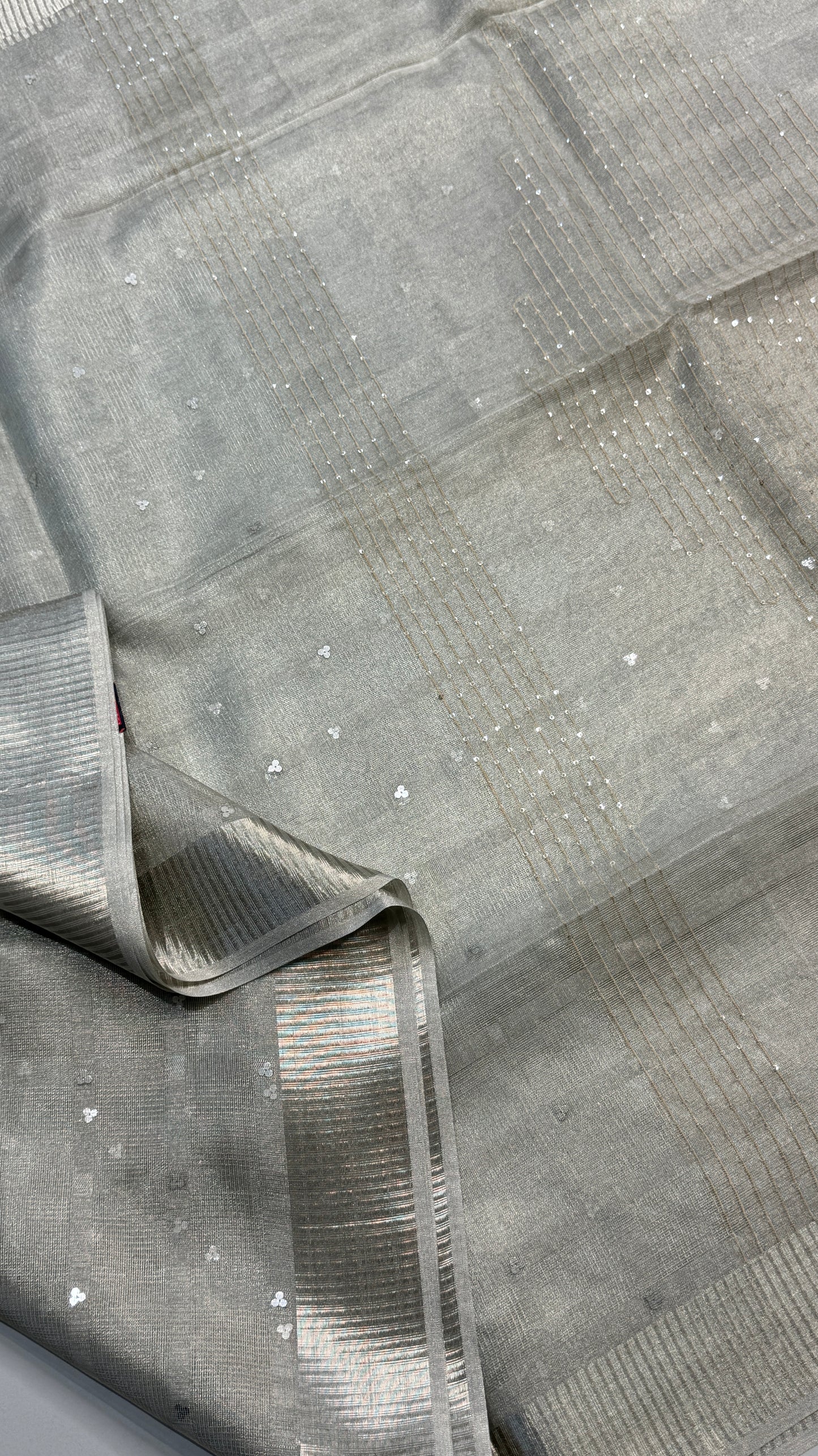 Tissue Silk Saree with Sequins work
