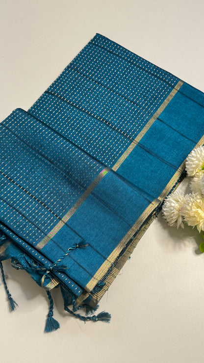 Semi Tussar Fusion Saree