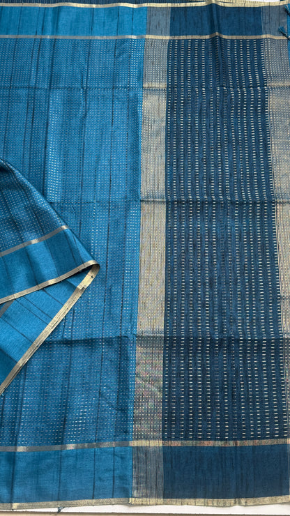 Semi Tussar Fusion Saree