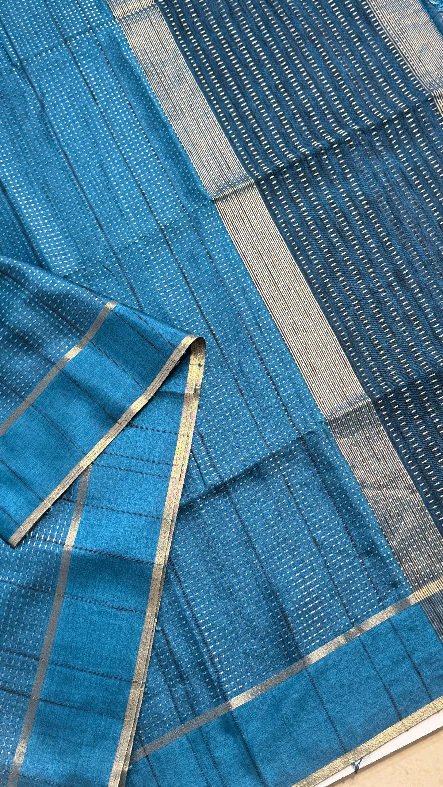 Semi Tussar Fusion Saree