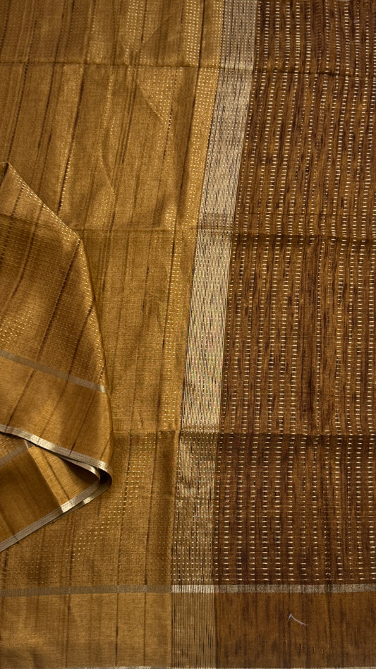 Semi Tussar Fusion Saree