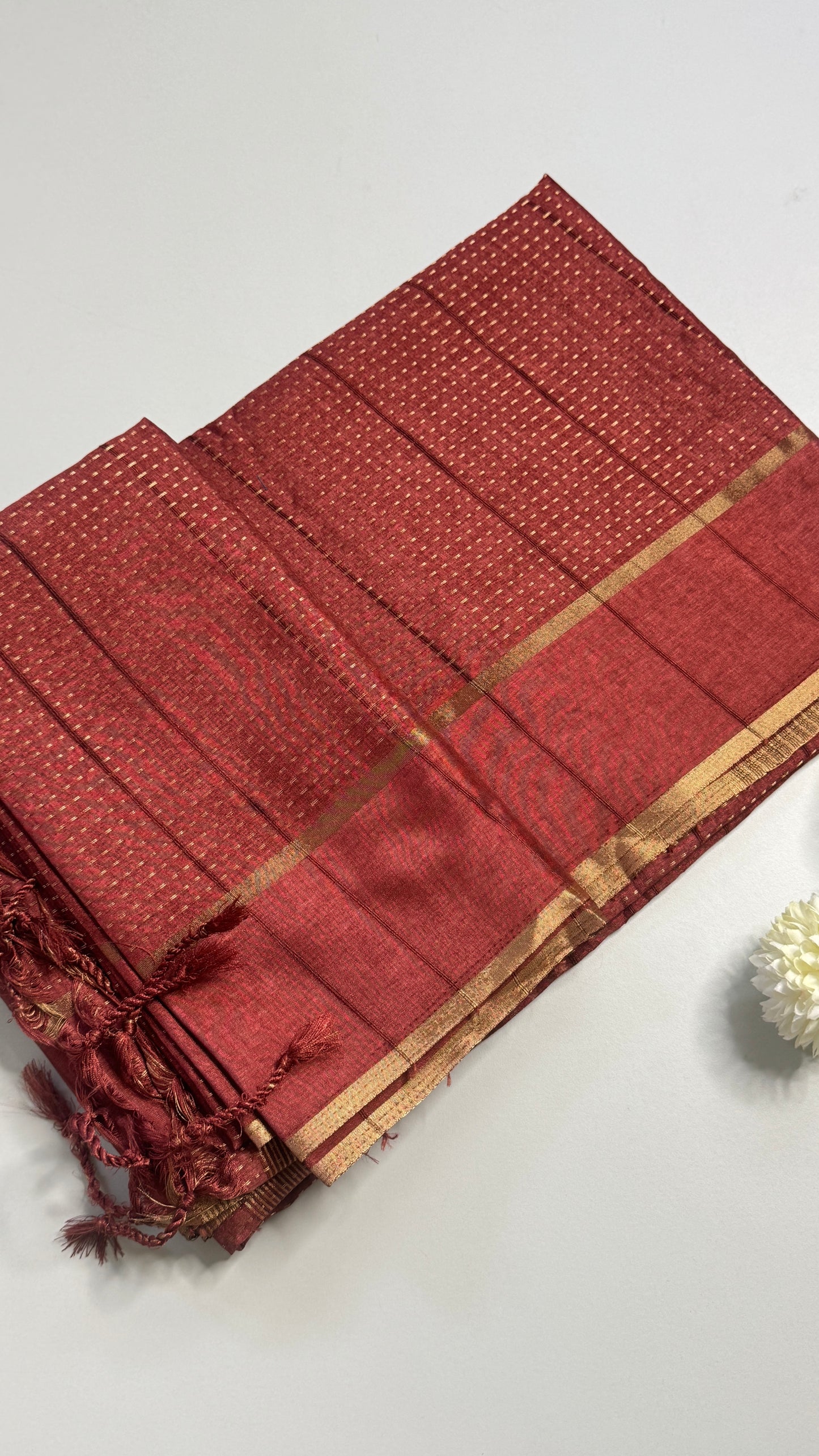 Semi Tussar Fusion Saree