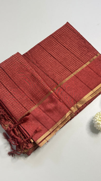 Semi Tussar Fusion Saree