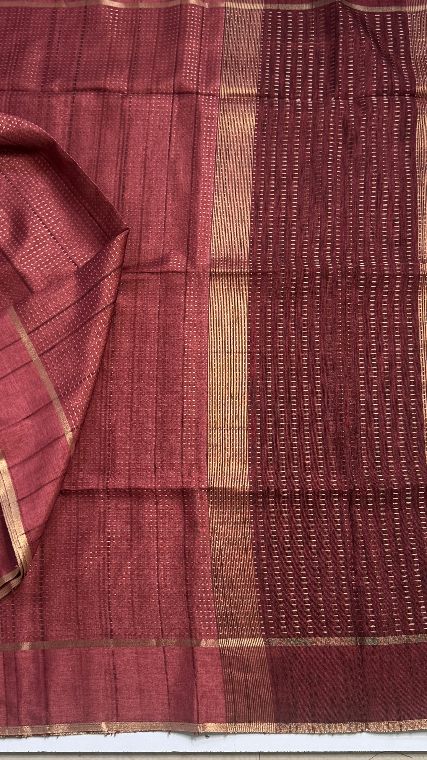 Semi Tussar Fusion Saree