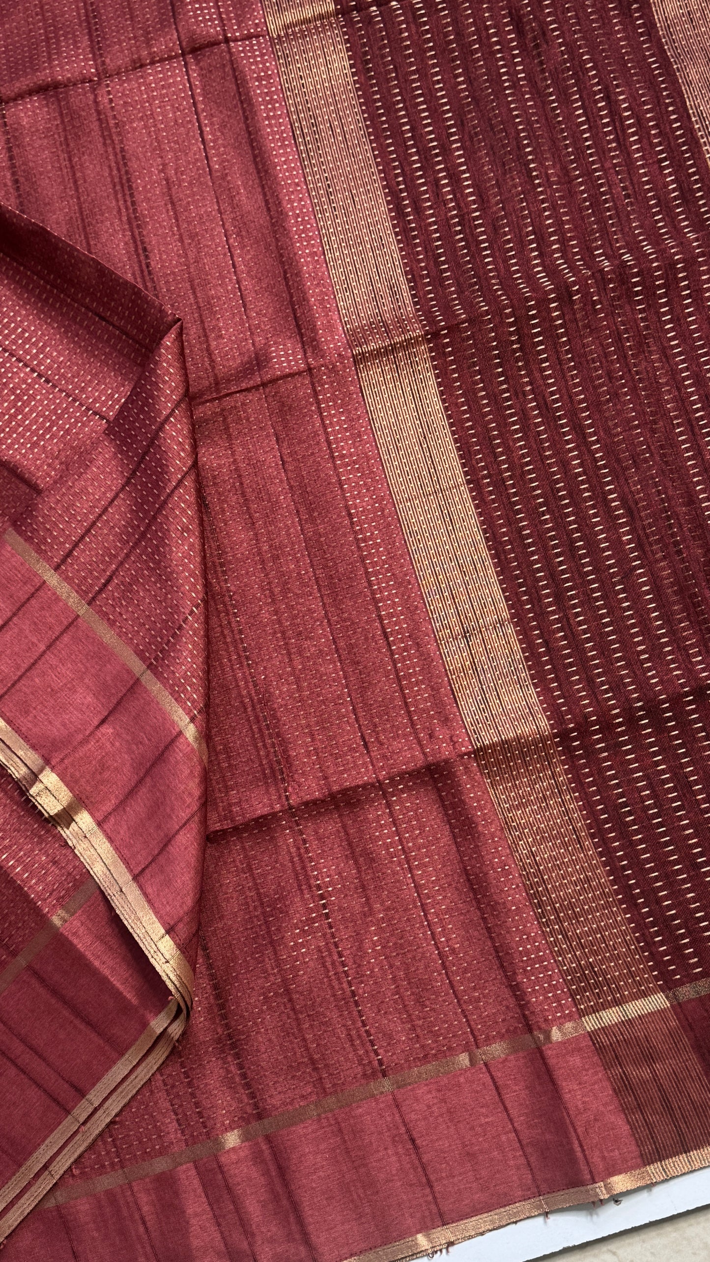 Semi Tussar Fusion Saree