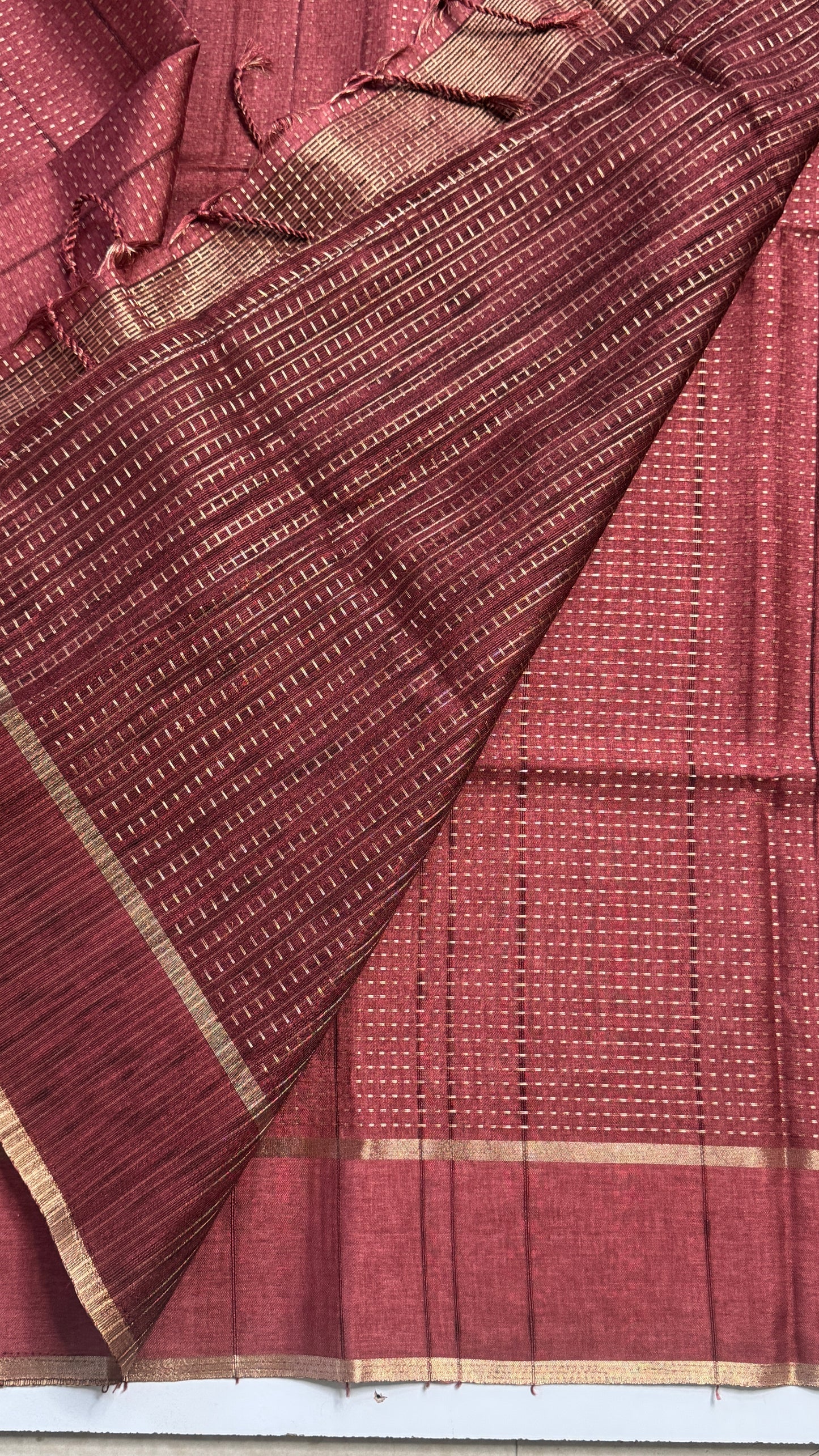Semi Tussar Fusion Saree