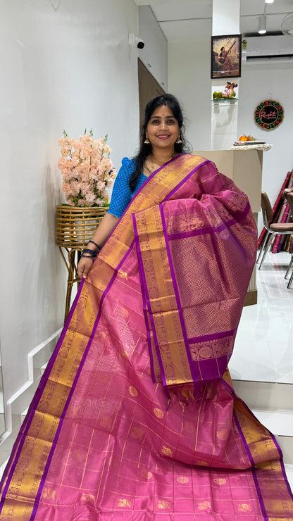 Mayil & Chakram Butta Pure Silk Cotton Saree