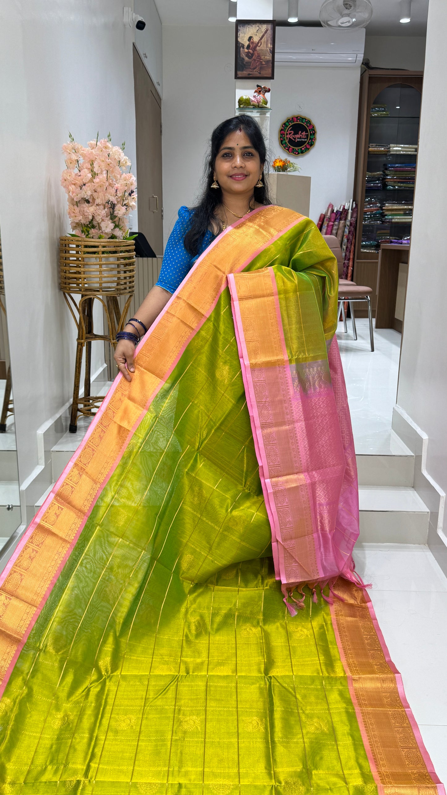 Mayil & Chakram Butta Pure Silk Cotton Saree