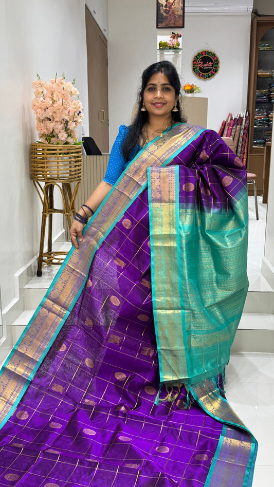 Mayil & Chakram Butta Pure Silk Cotton Saree