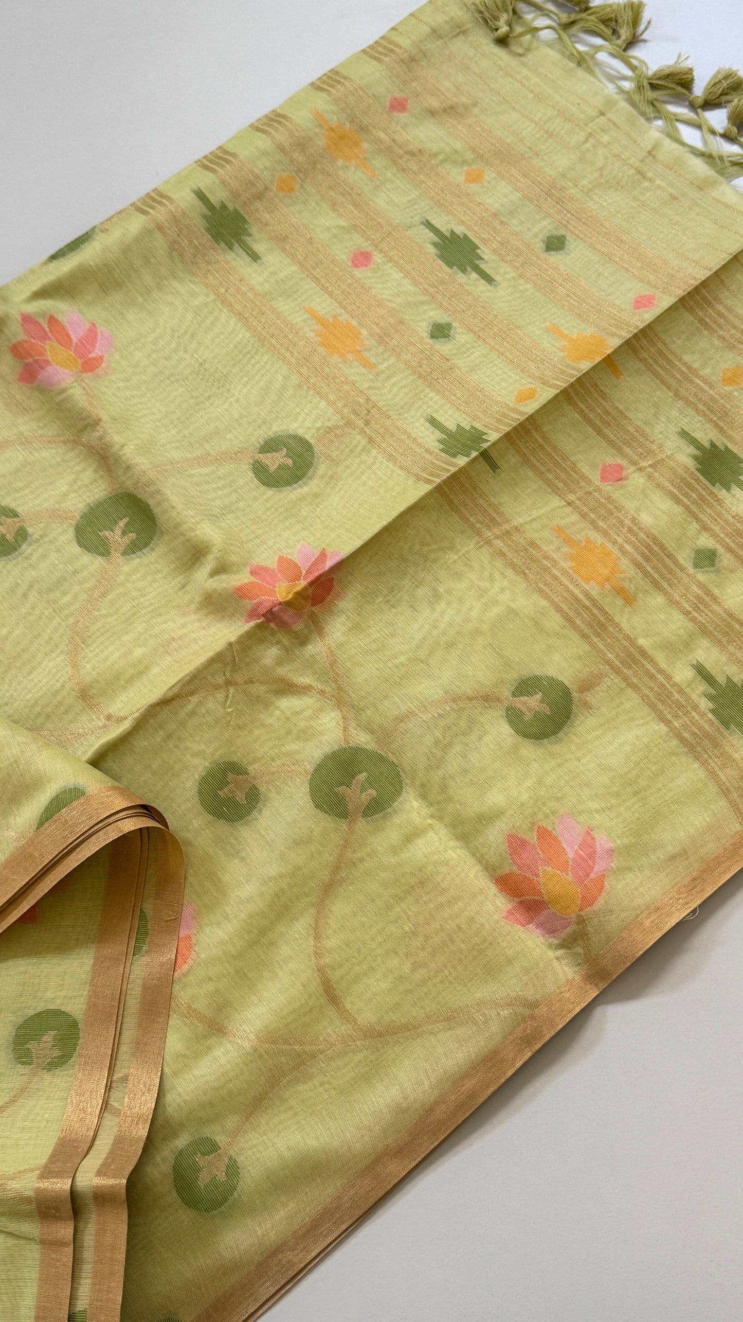 Semi Jamdani Munga Silk Saree