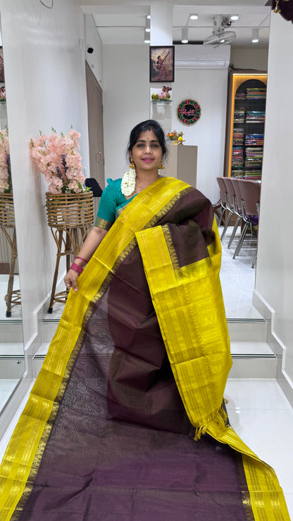 Vairoosi Pure Silk Cotton Saree with Korvai Border