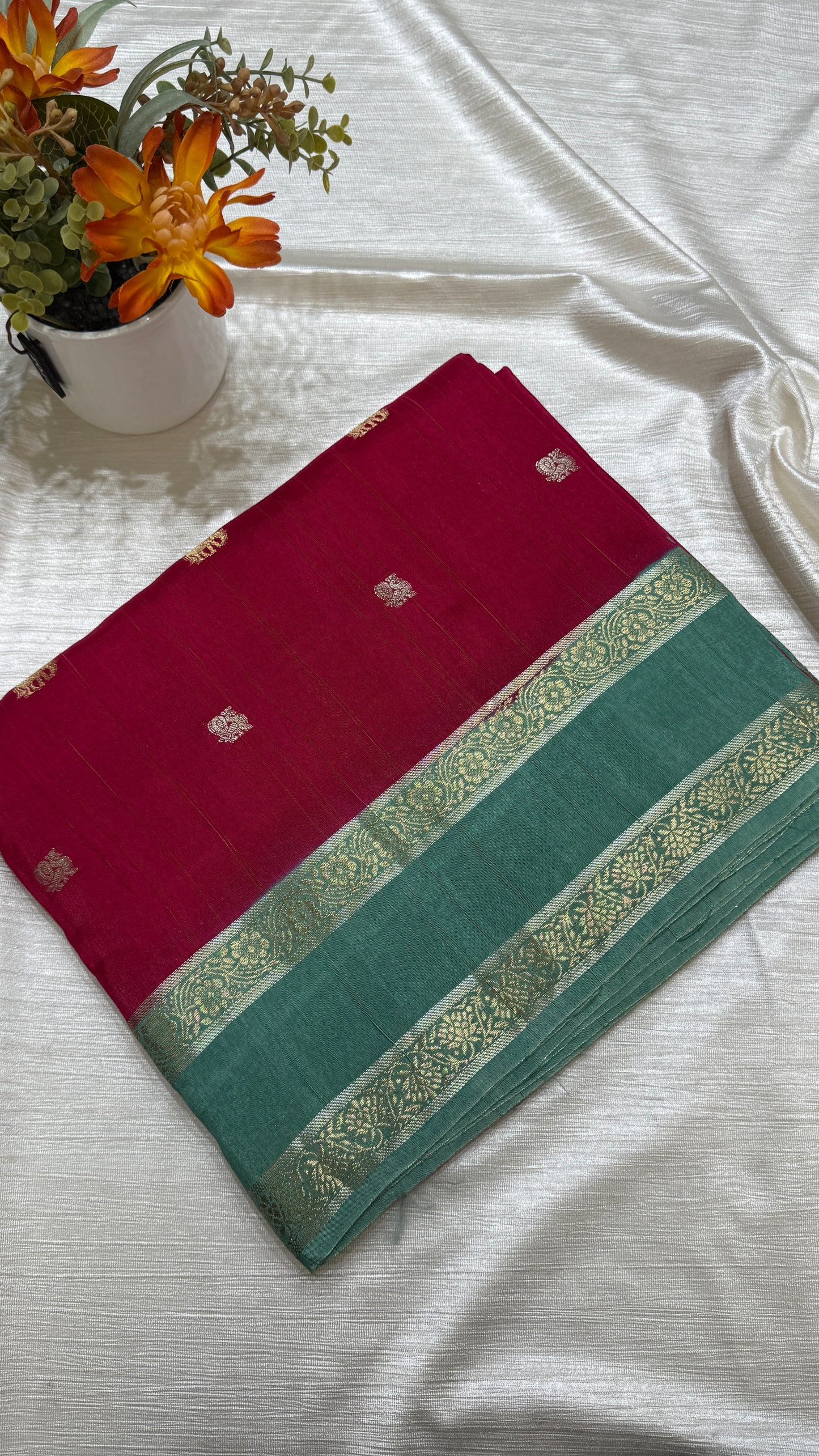 Gap Border Semi Tussar Saree