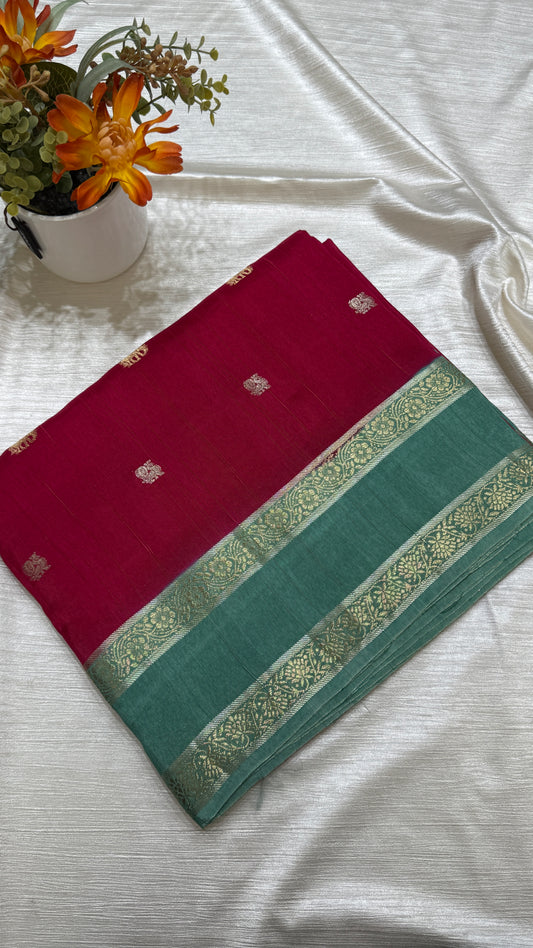Gap Border Semi Tussar Saree