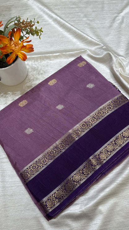 Gap Border Semi Tussar Saree