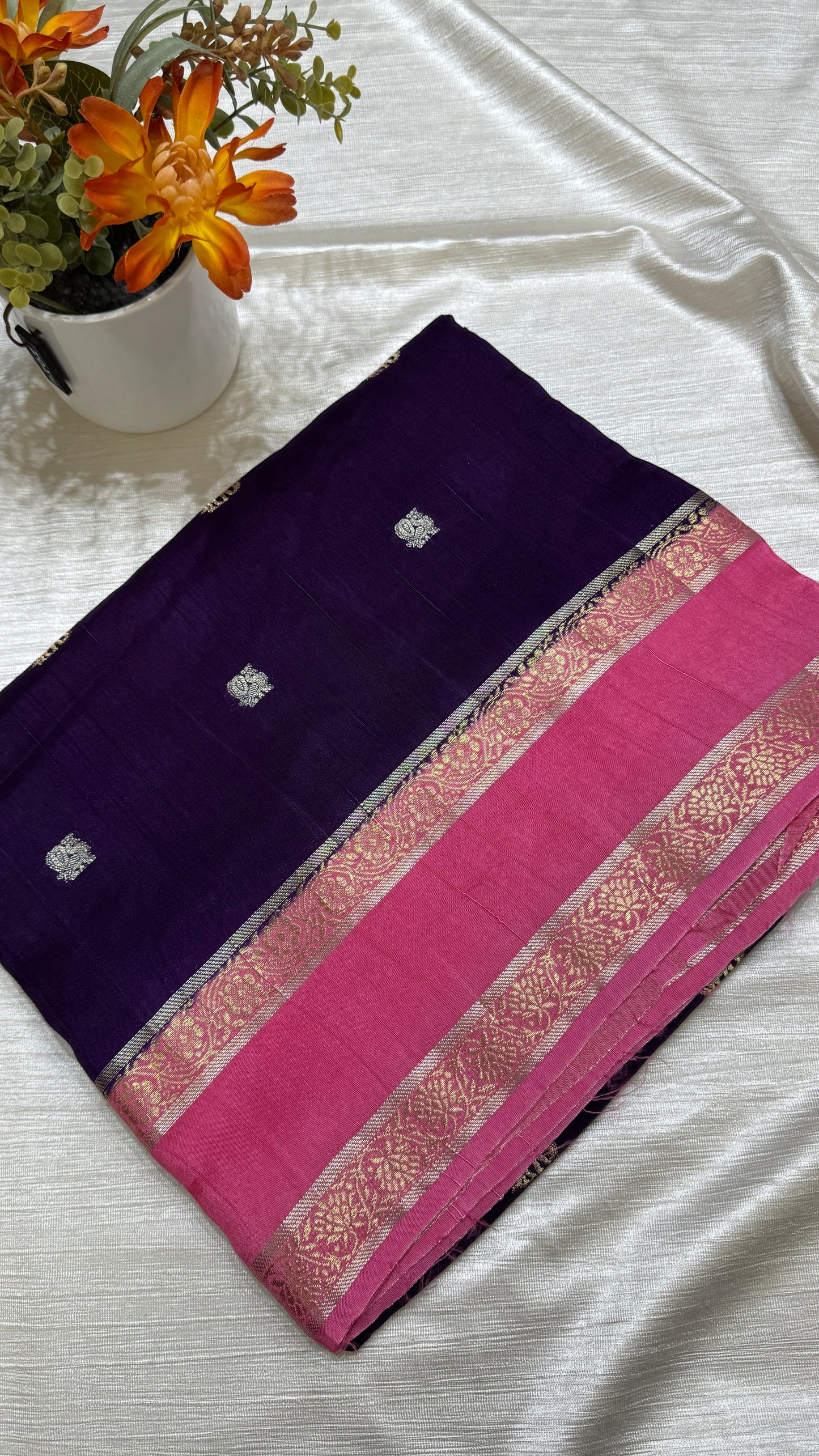 Gap Border Semi Tussar Saree
