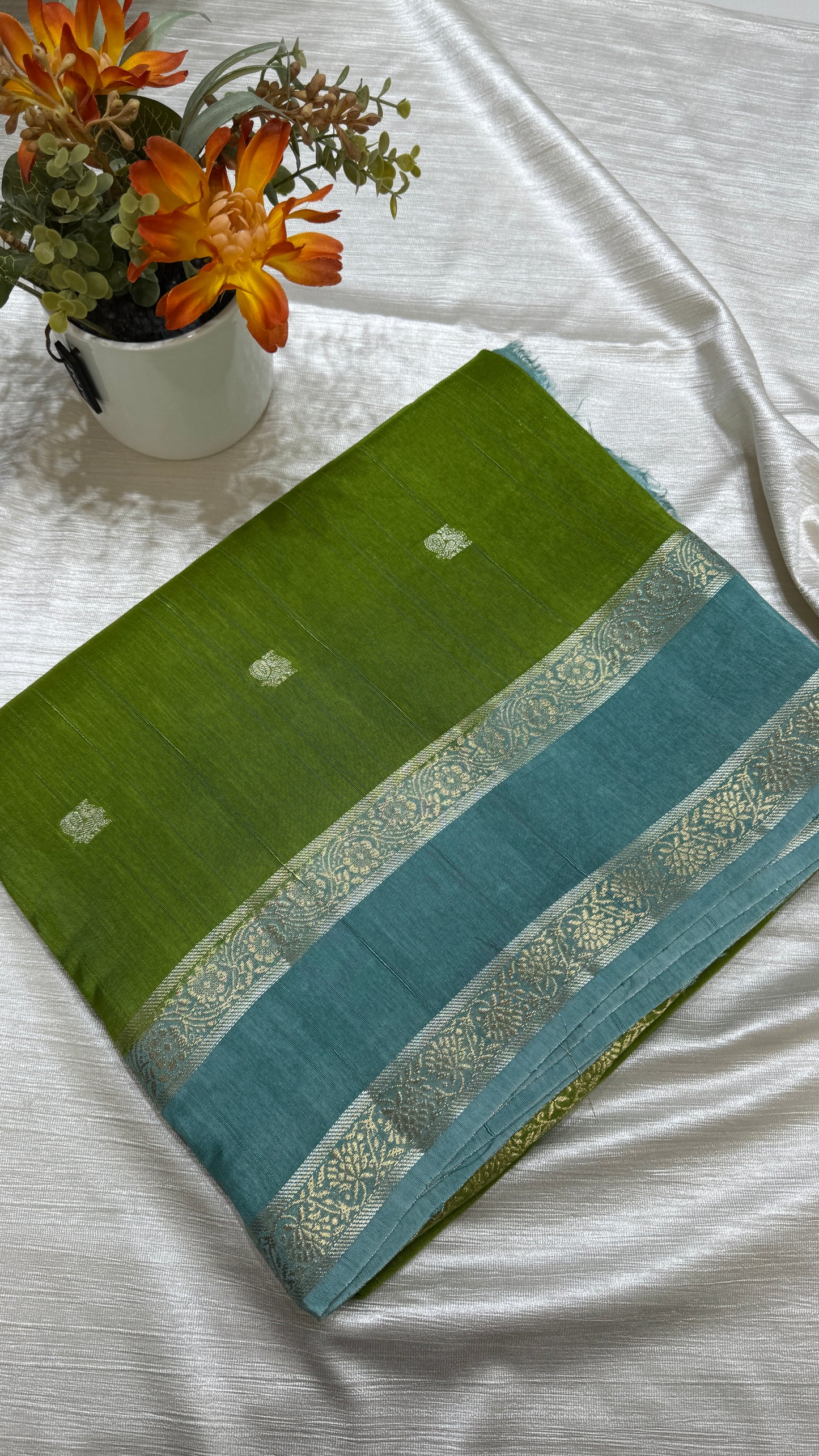 Gap Border Semi Tussar Saree