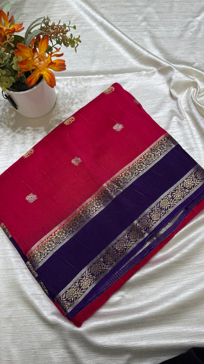 Gap Border Semi Tussar Saree