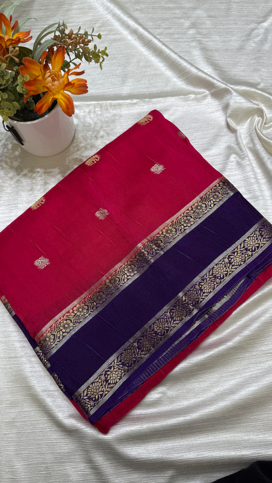 Gap Border Semi Tussar Saree