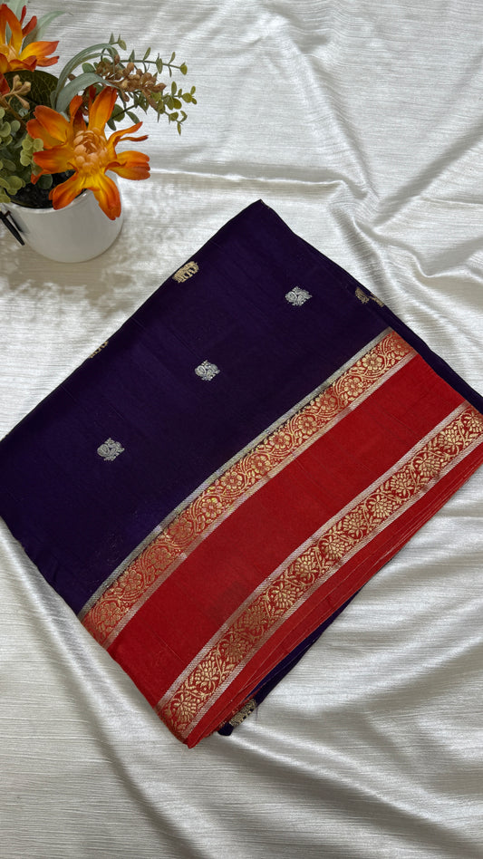 Gap Border Semi Tussar Saree