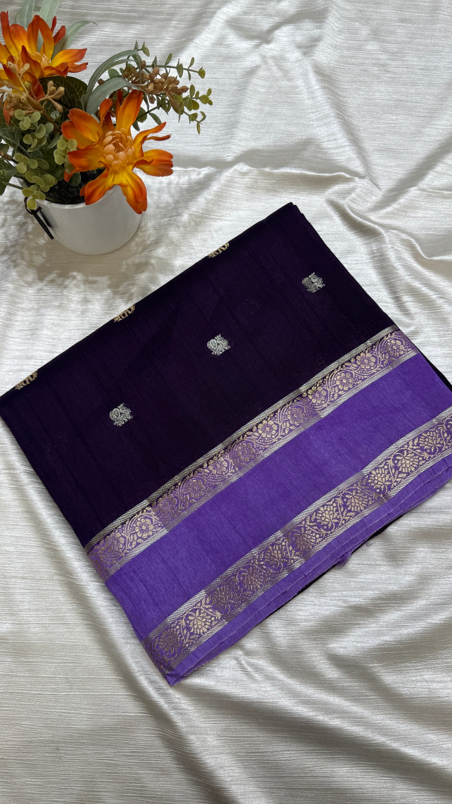 Gap Border Semi Tussar Saree