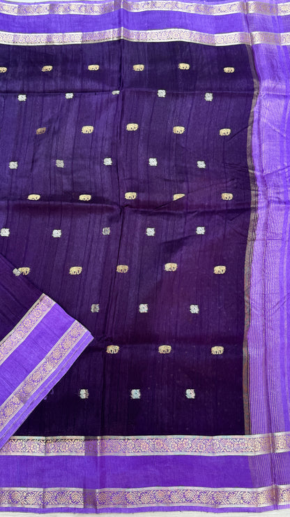 Gap Border Semi Tussar Saree