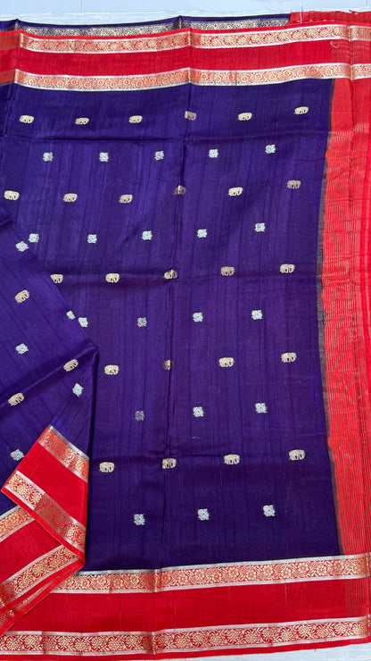 Gap Border Semi Tussar Saree
