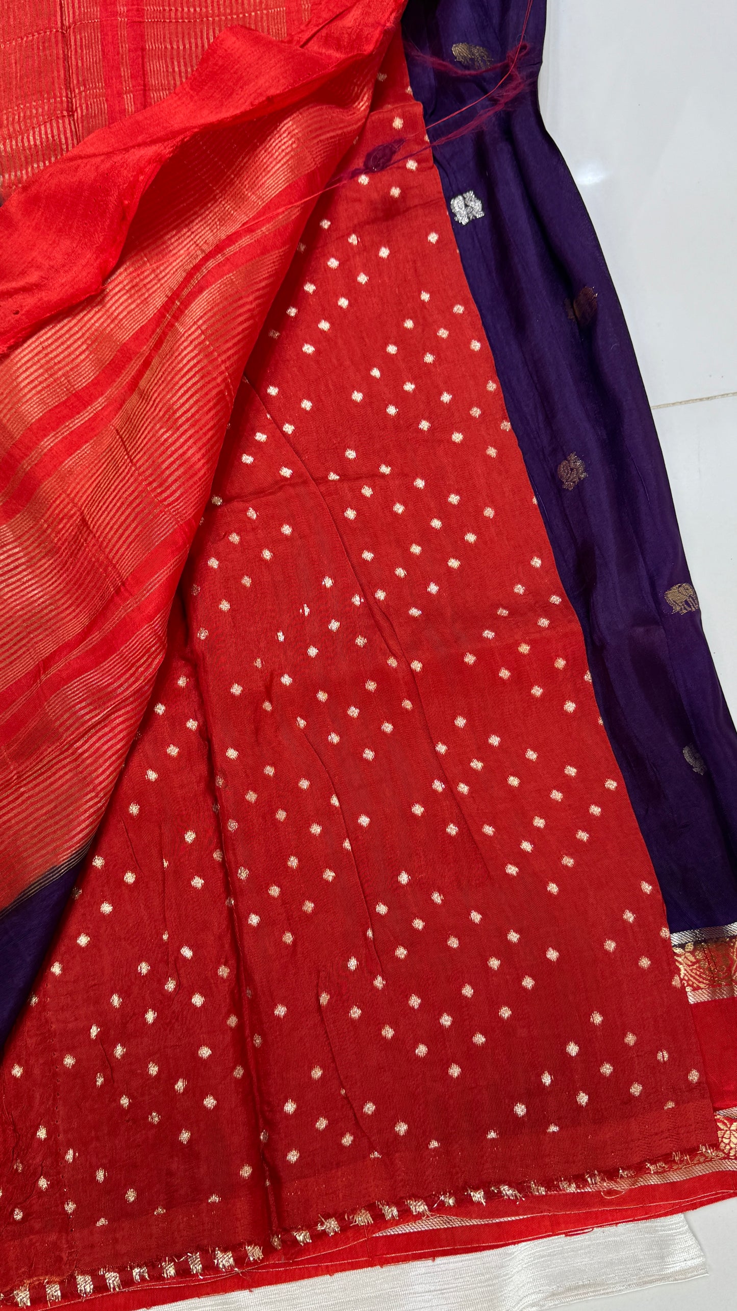 Gap Border Semi Tussar Saree