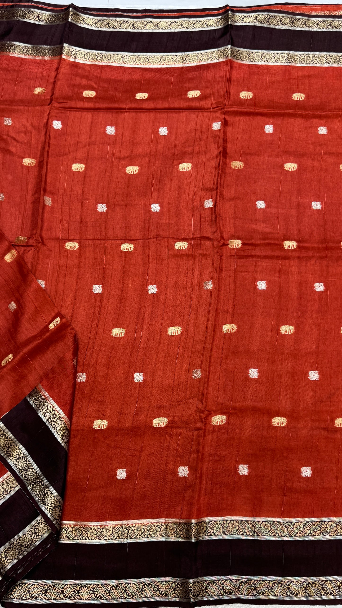 Gap Border Semi Tussar Saree