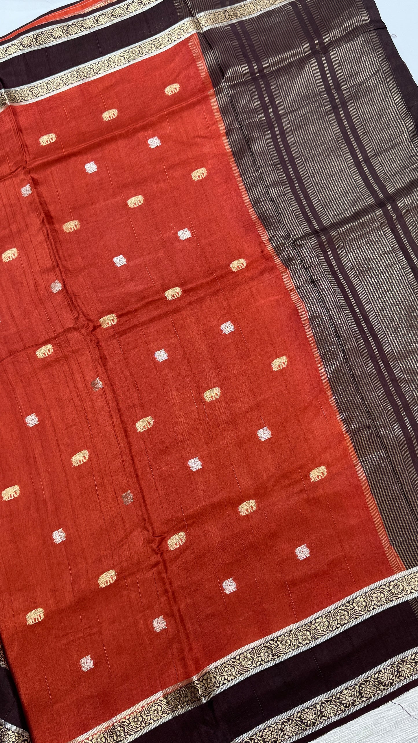 Gap Border Semi Tussar Saree