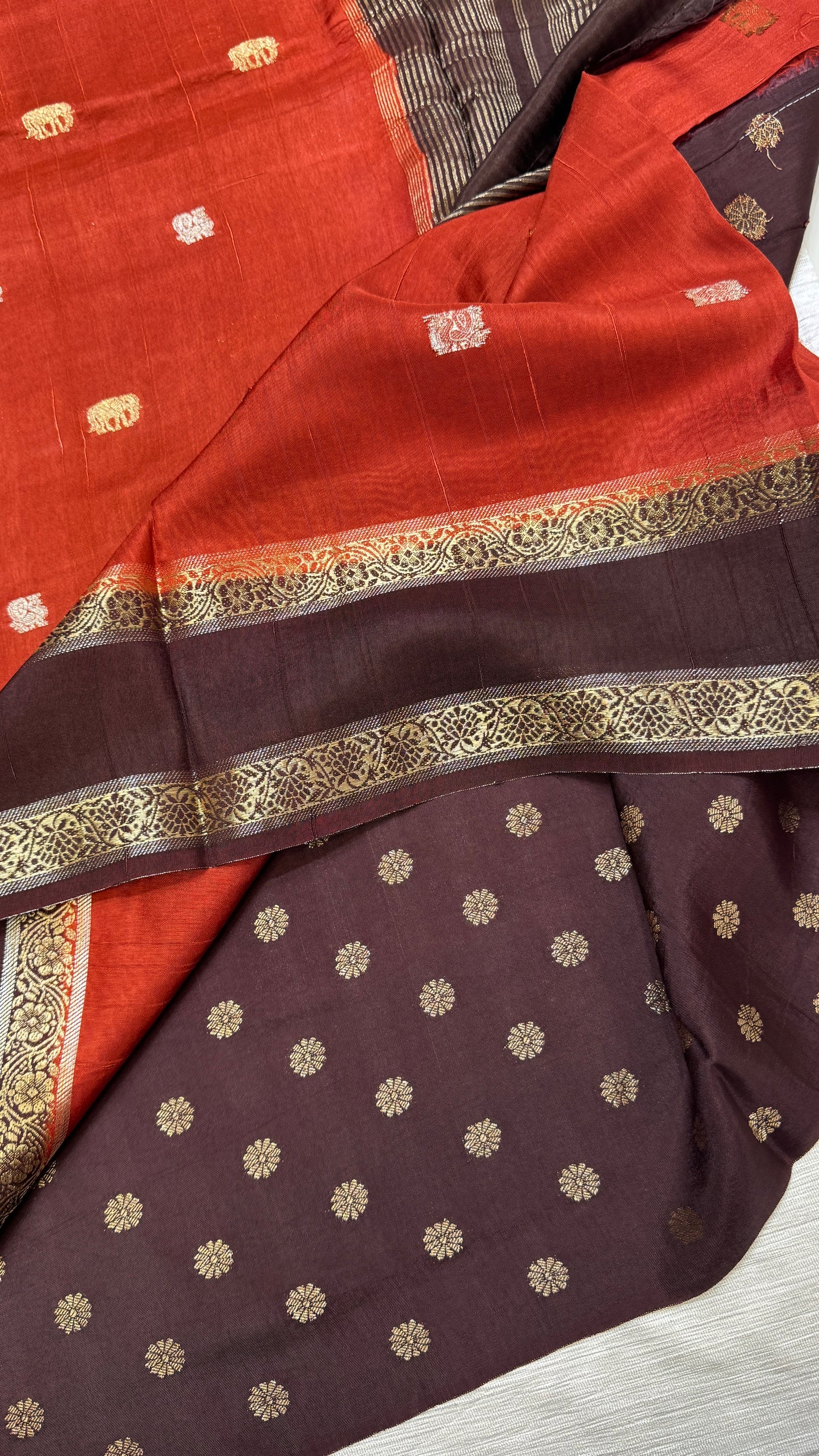Gap Border Semi Tussar Saree