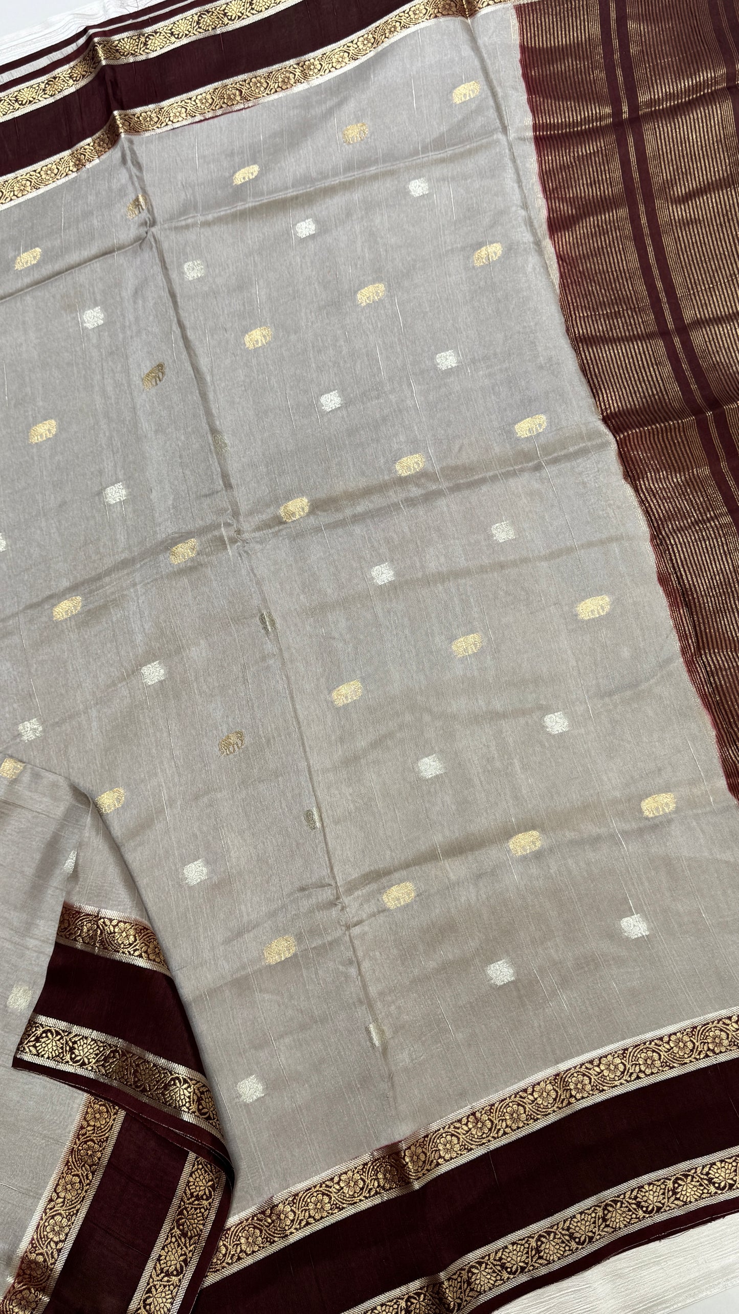 Gap Border Semi Tussar Saree