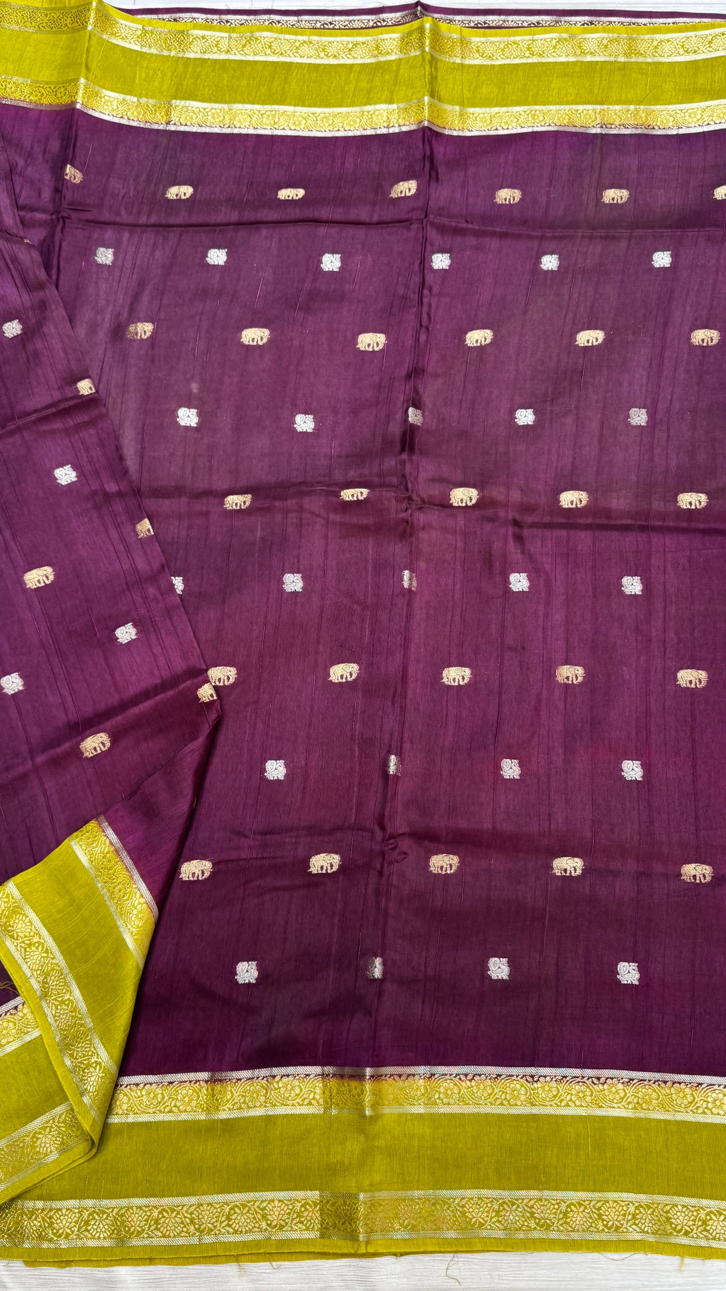 Gap Border Semi Tussar Saree