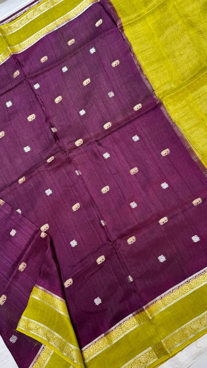 Gap Border Semi Tussar Saree