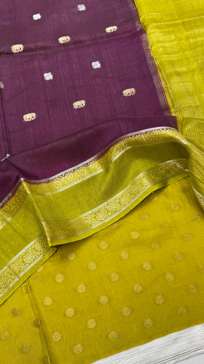 Gap Border Semi Tussar Saree