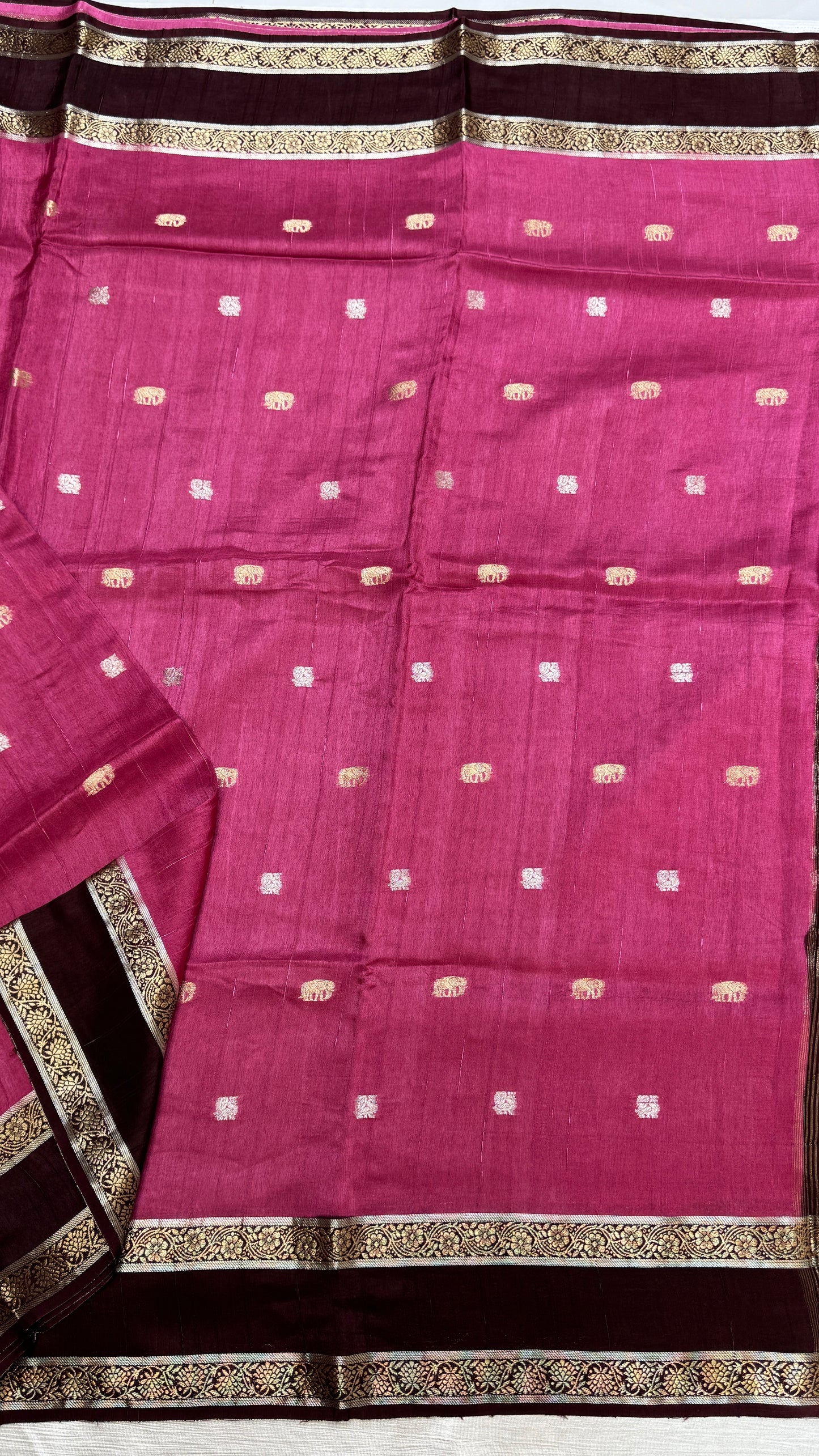 Gap Border Semi Tussar Saree