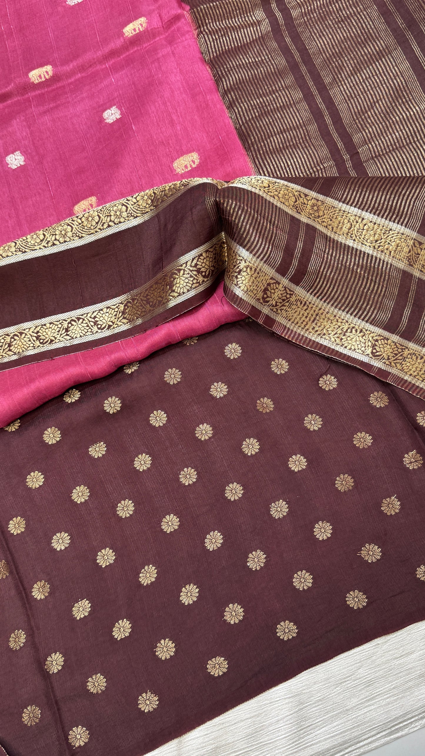 Gap Border Semi Tussar Saree