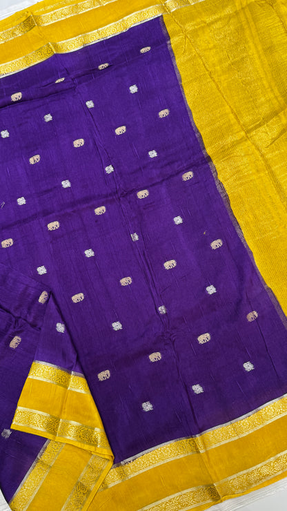 Gap Border Semi Tussar Saree