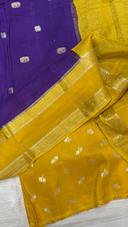 Gap Border Semi Tussar Saree
