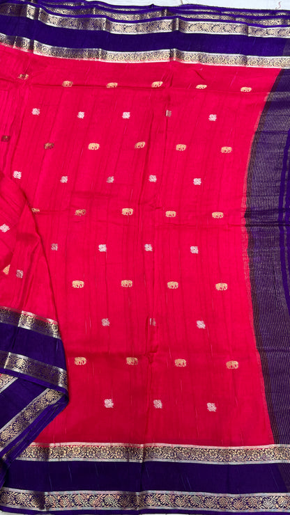 Gap Border Semi Tussar Saree