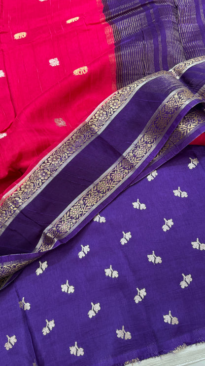 Gap Border Semi Tussar Saree