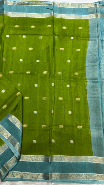 Gap Border Semi Tussar Saree