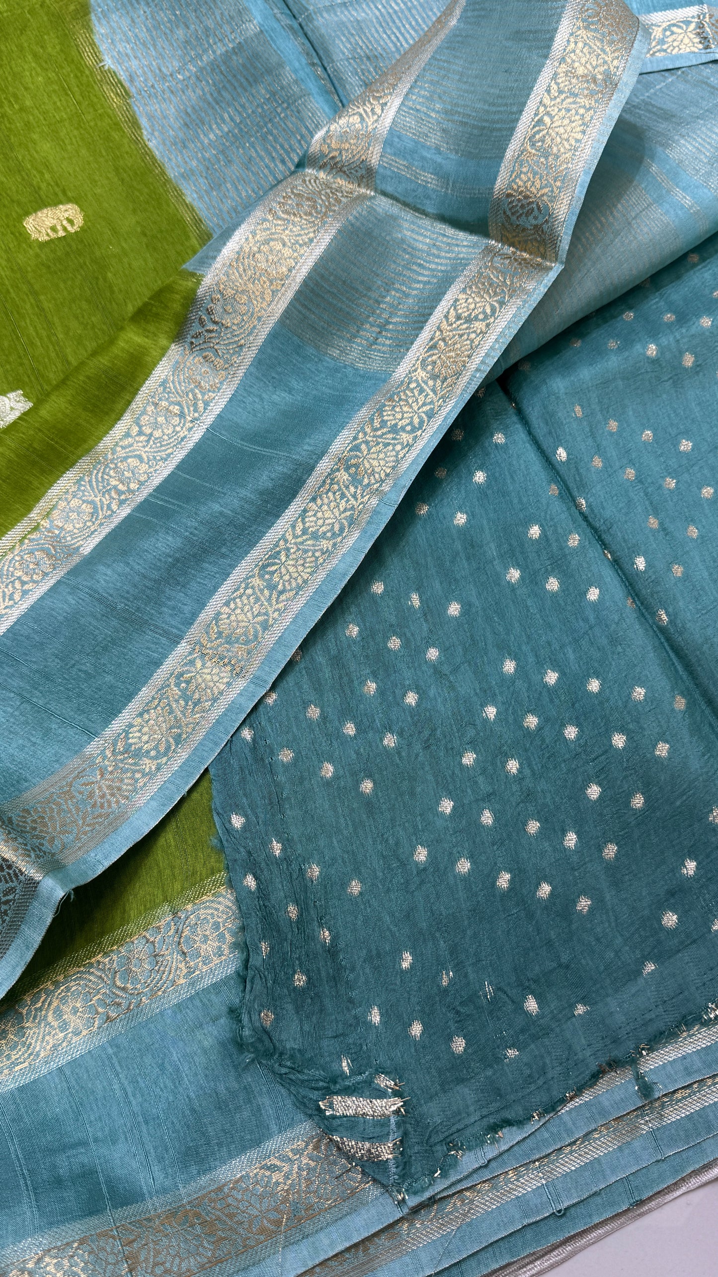 Gap Border Semi Tussar Saree