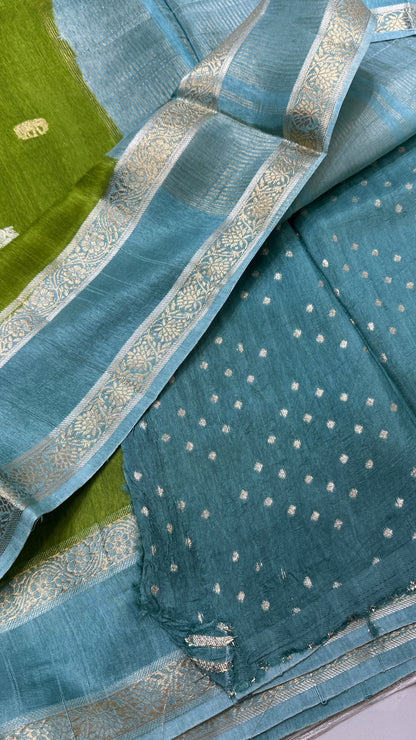 Gap Border Semi Tussar Saree