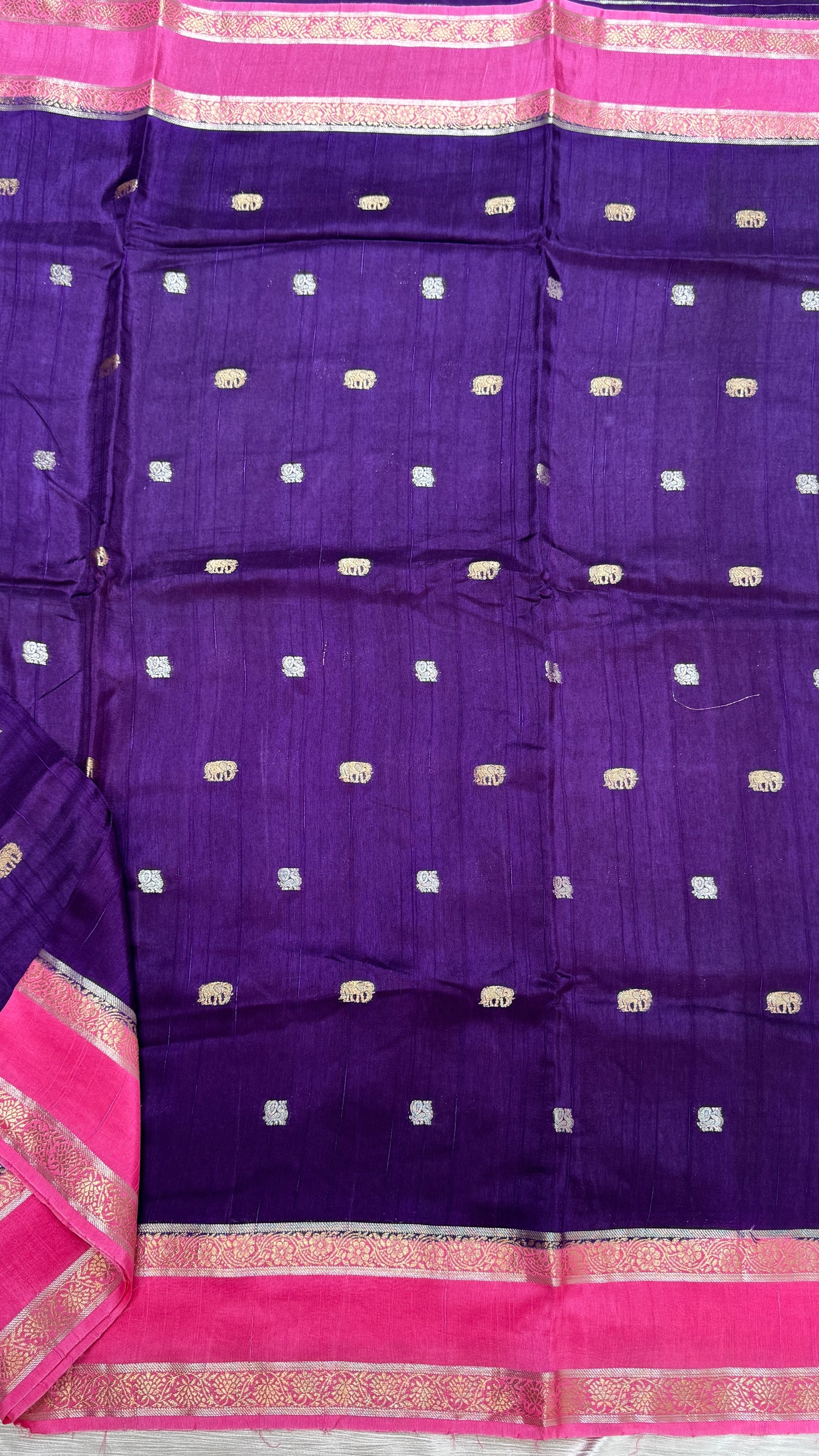 Gap Border Semi Tussar Saree