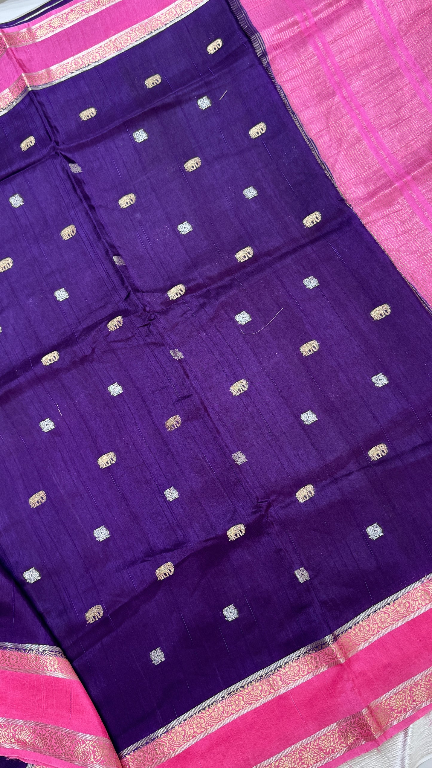 Gap Border Semi Tussar Saree