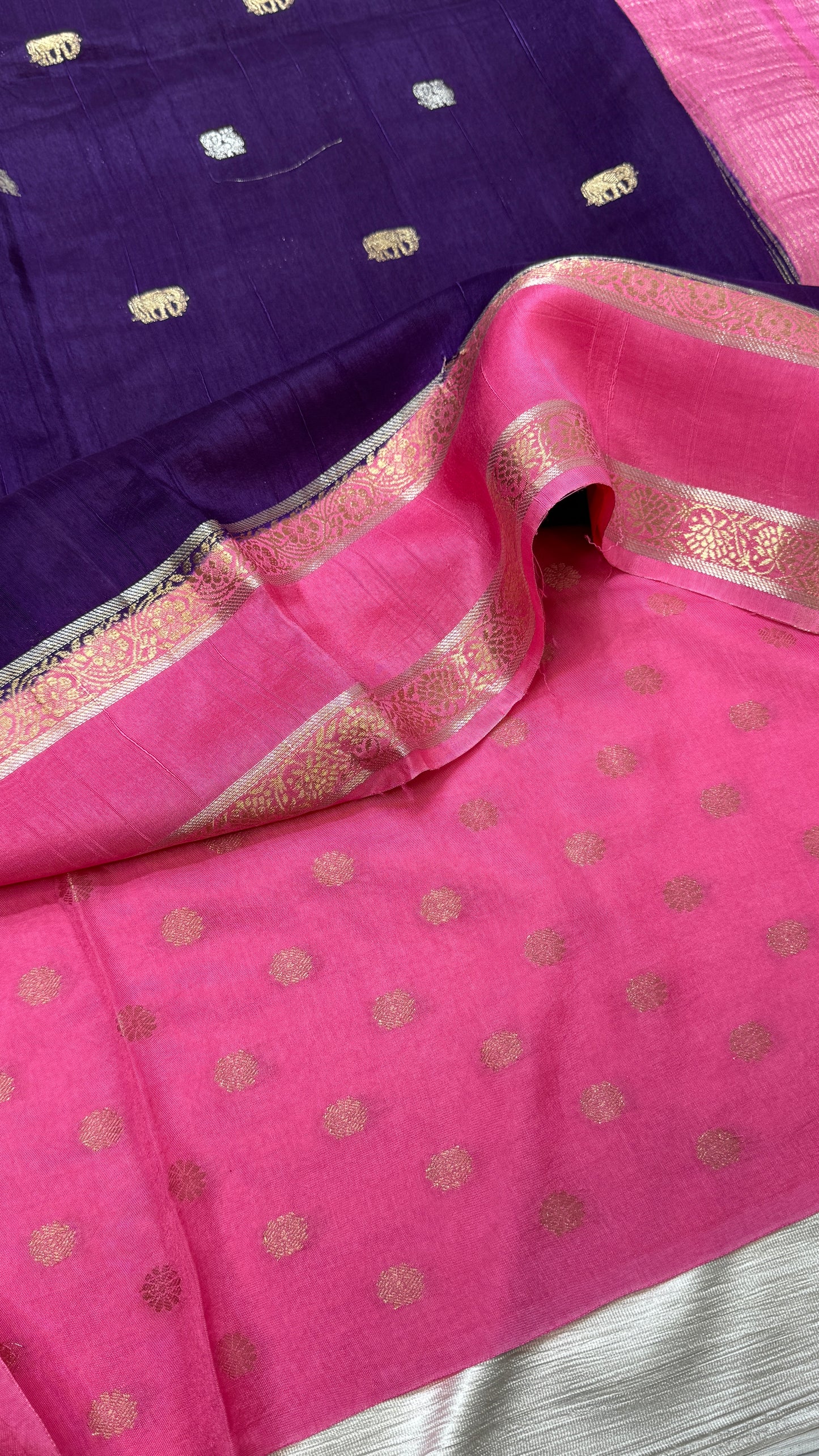 Gap Border Semi Tussar Saree